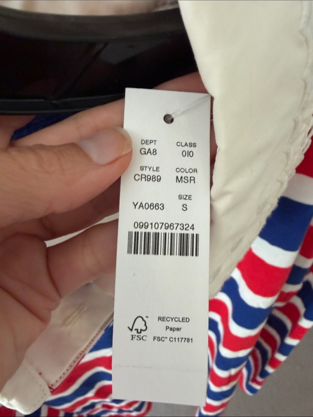 J. Crew Red, White & Blue Striped Long-Sleeve Polo with Lace Collar - Picture 5 of 6
